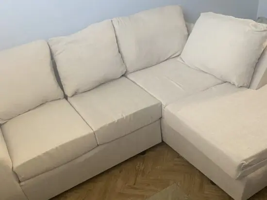 Beige corner sofa