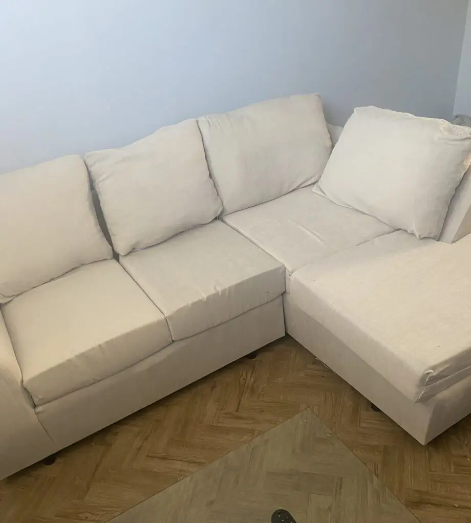 Beige corner sofa