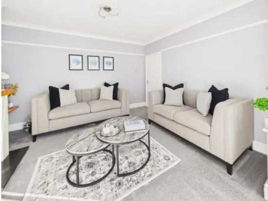 Grey bespoke sofas