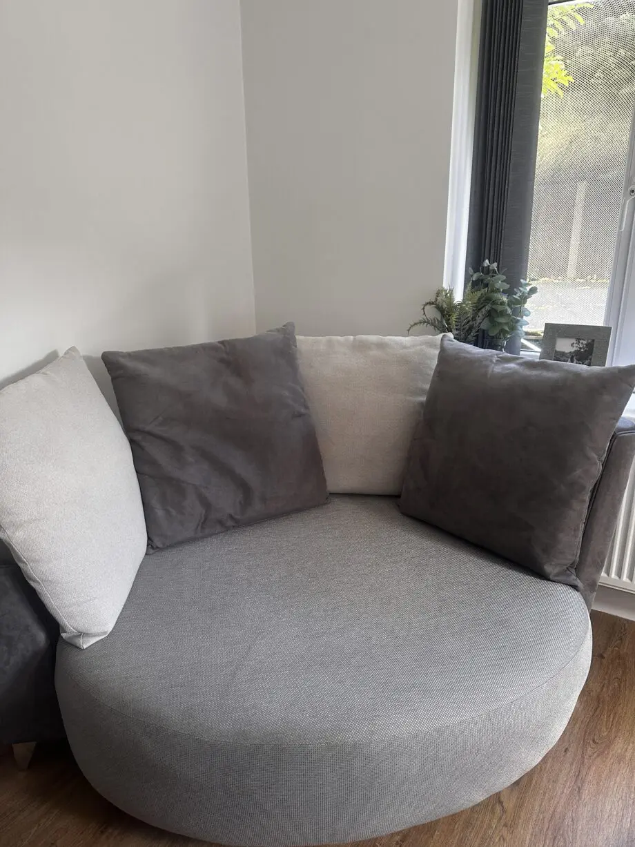 DFS grey cuddle chair