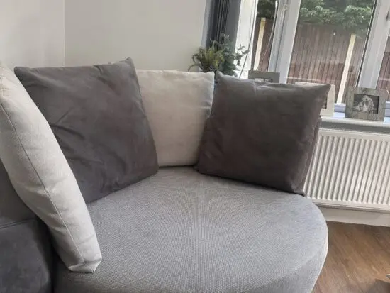 DFS grey cuddle chair