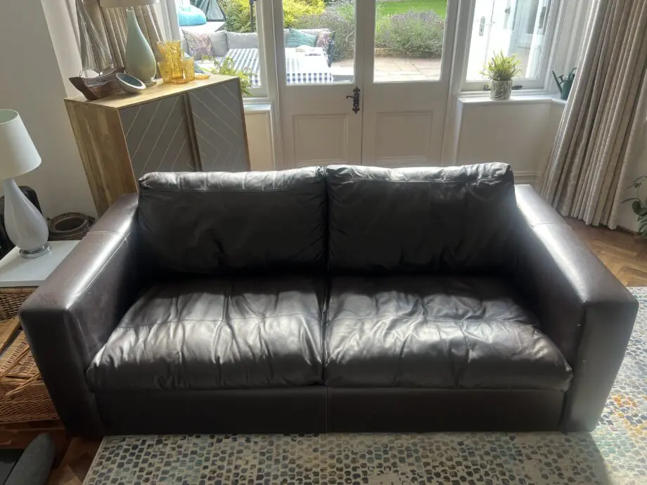 Sofa Workshop Brown Leather Sofa Bed