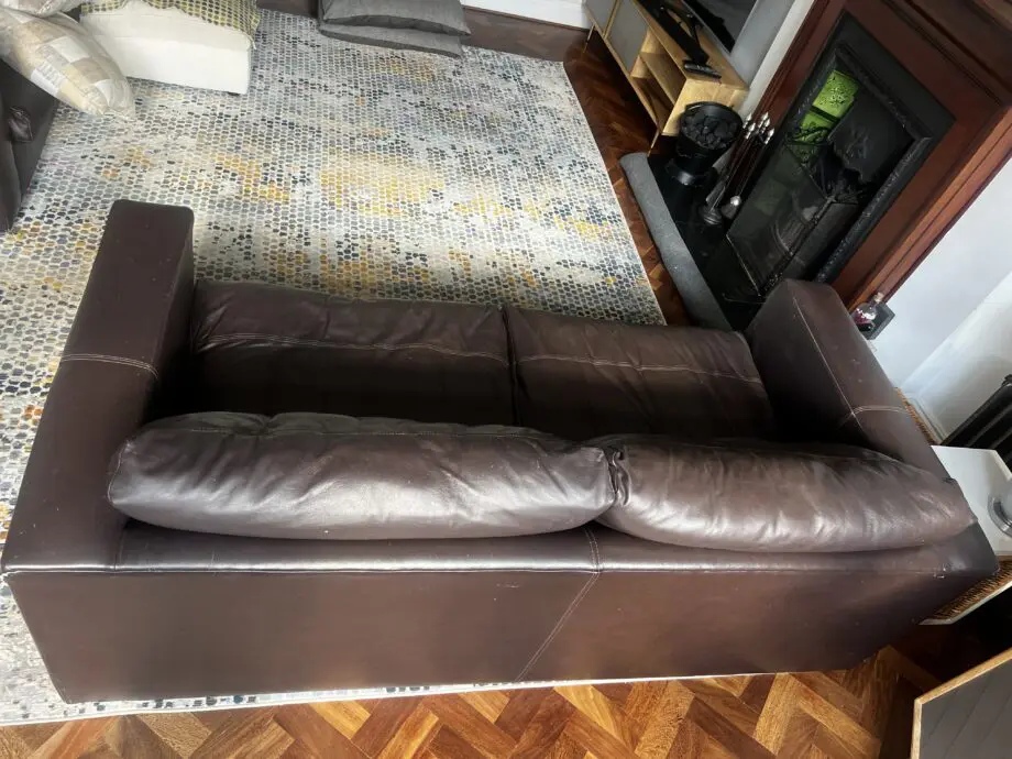 Sofa Workshop Brown Leather Sofa Bed