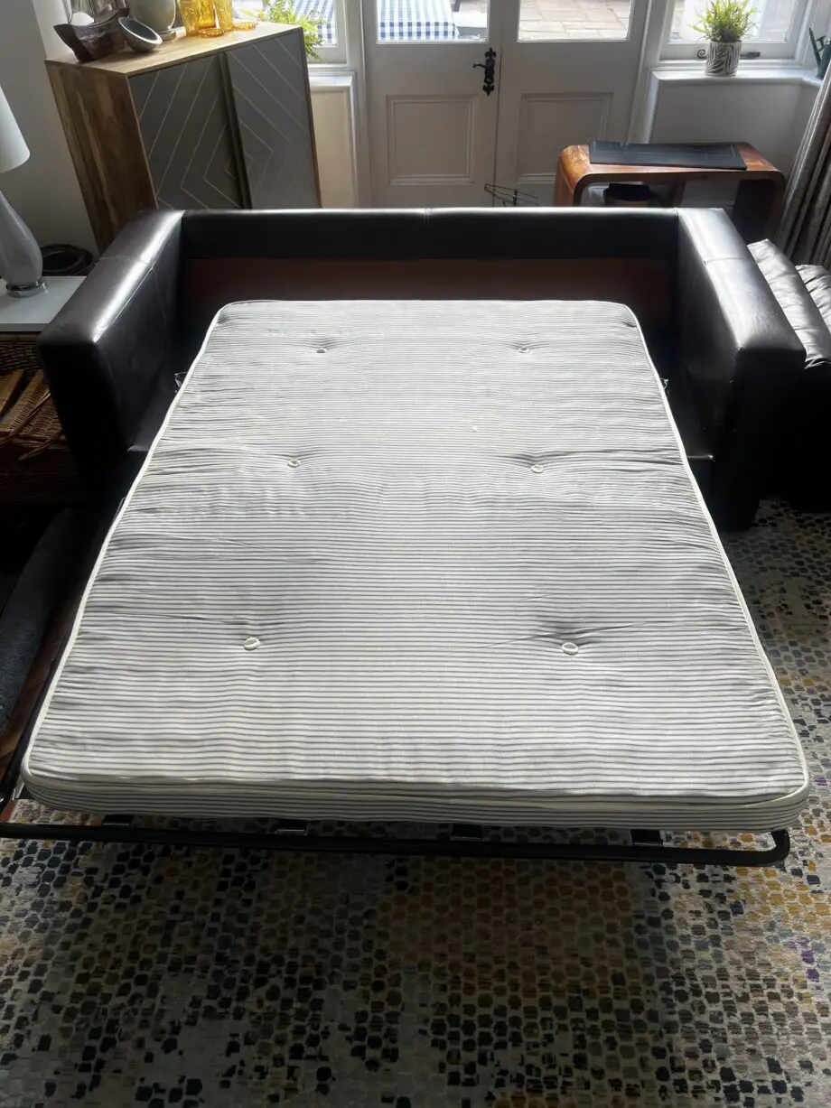 Sofa Workshop Brown Leather Sofa Bed
