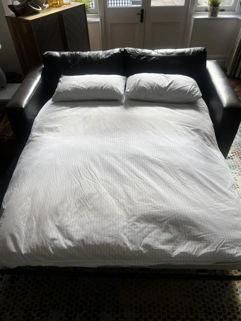 Sofa Workshop Brown Leather Sofa Bed