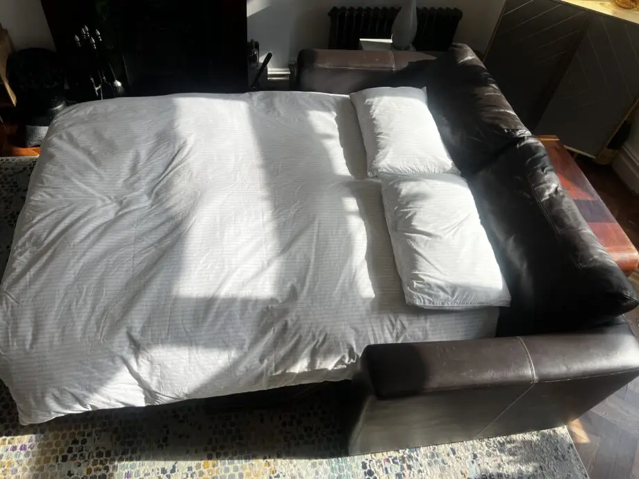 Sofa Workshop Brown Leather Sofa Bed