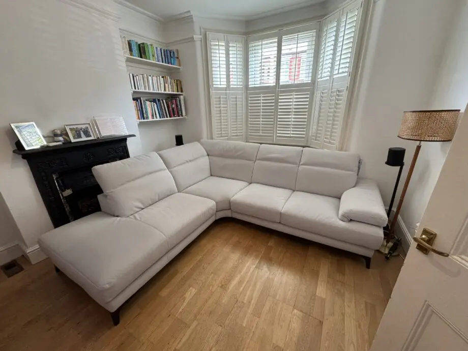 Natuzzi Brezza White/grey Speranza corner sofa
