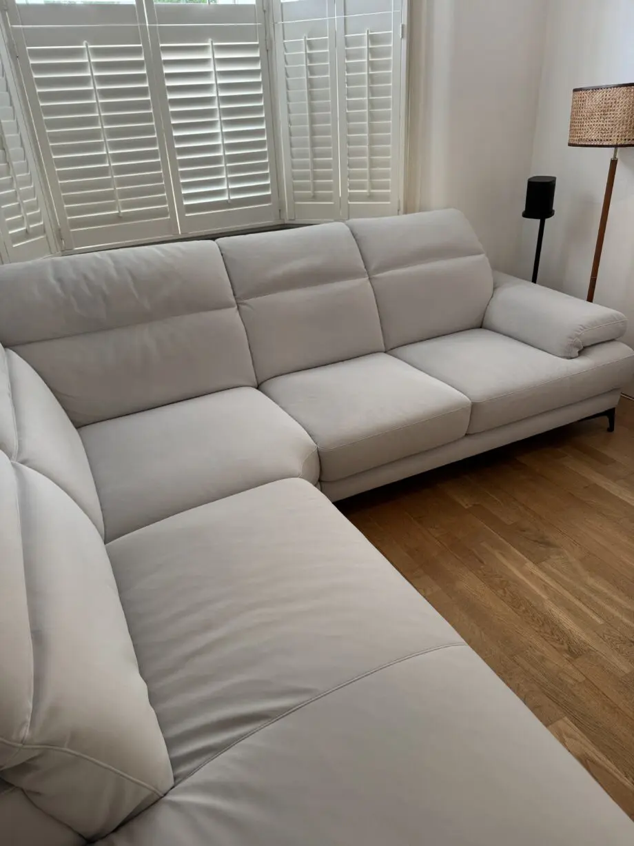 Natuzzi Brezza White/grey Speranza corner sofa