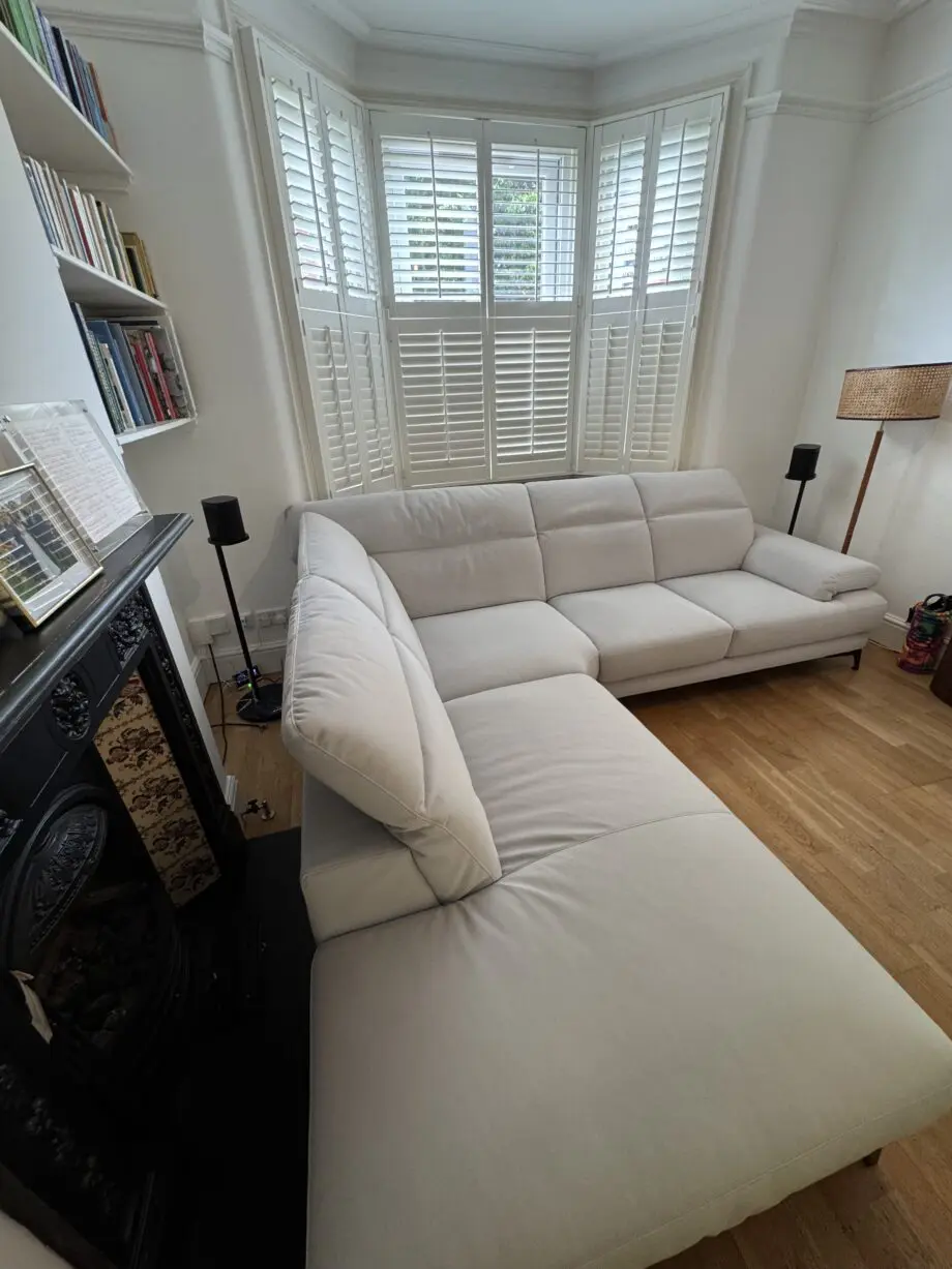Natuzzi Brezza White/grey Speranza corner sofa