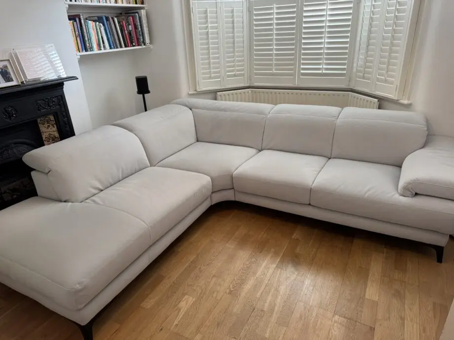 Natuzzi Brezza White/grey Speranza corner sofa