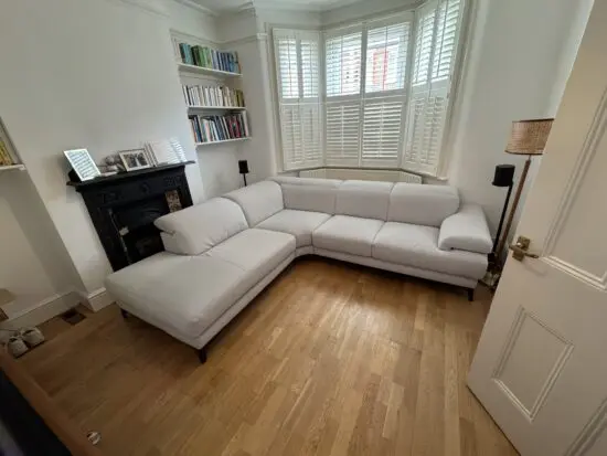 Natuzzi Brezza White/grey Speranza corner sofa