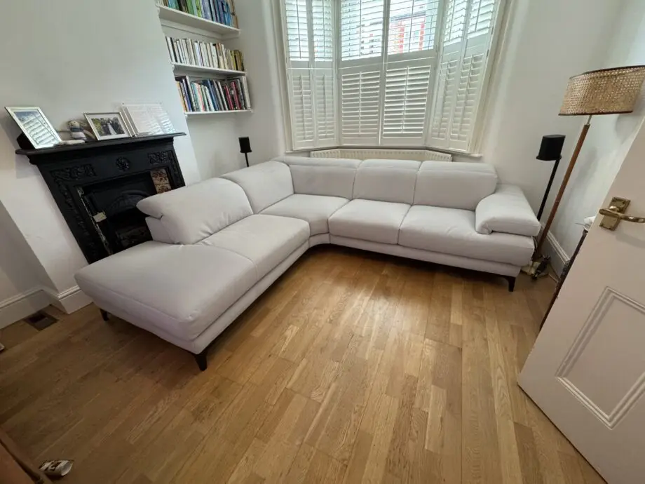 Natuzzi Brezza White/grey Speranza corner sofa