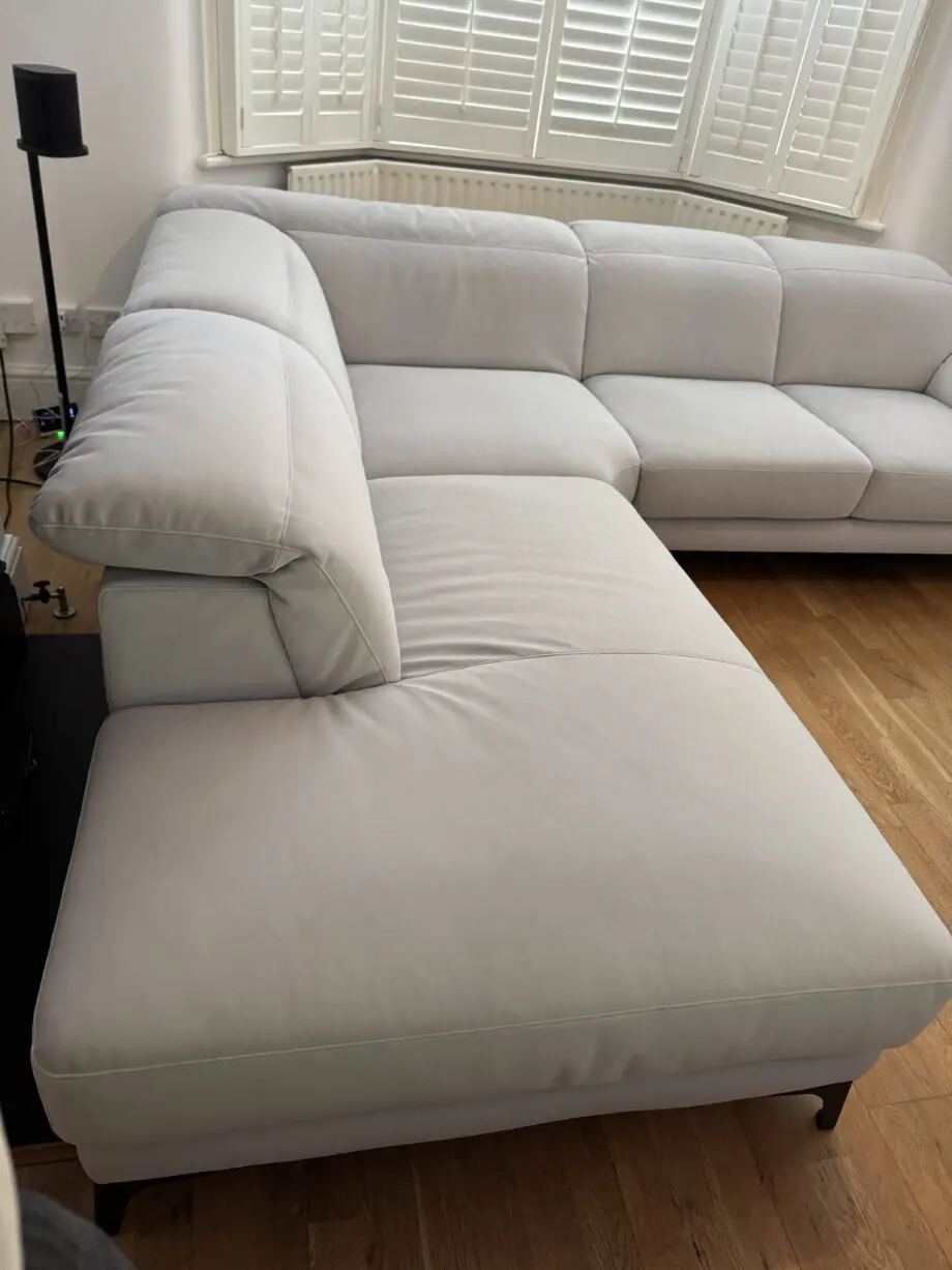 Natuzzi Brezza White/grey Speranza corner sofa