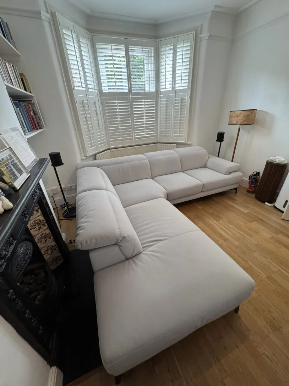 Natuzzi Brezza White/grey Speranza corner sofa