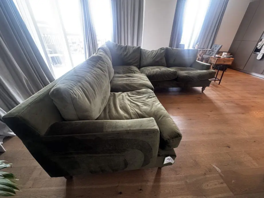 BRAND NEW sofa.com green velvet corner sofa £4k RRP