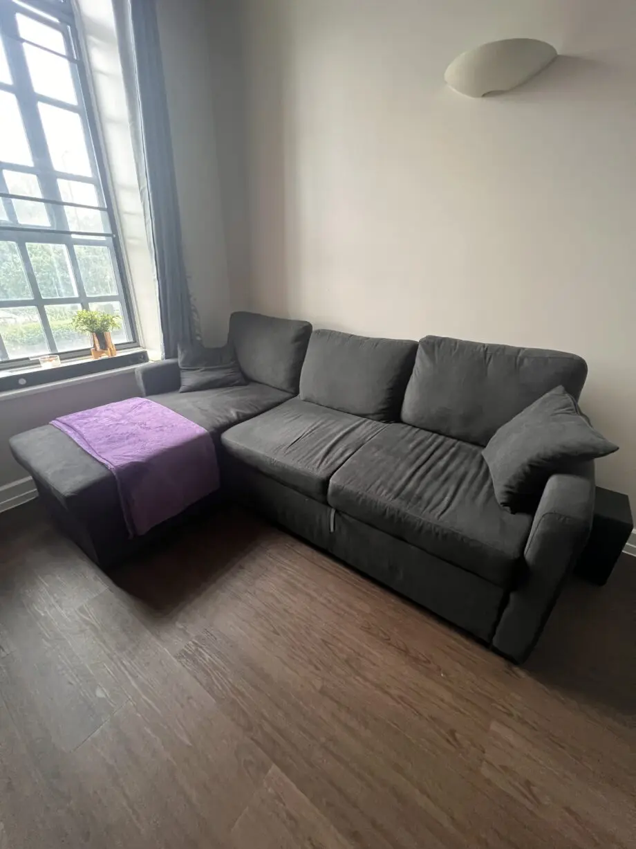 Habitat Reagan Left Hand Corner Chaise Sofa Bed - Charcoal