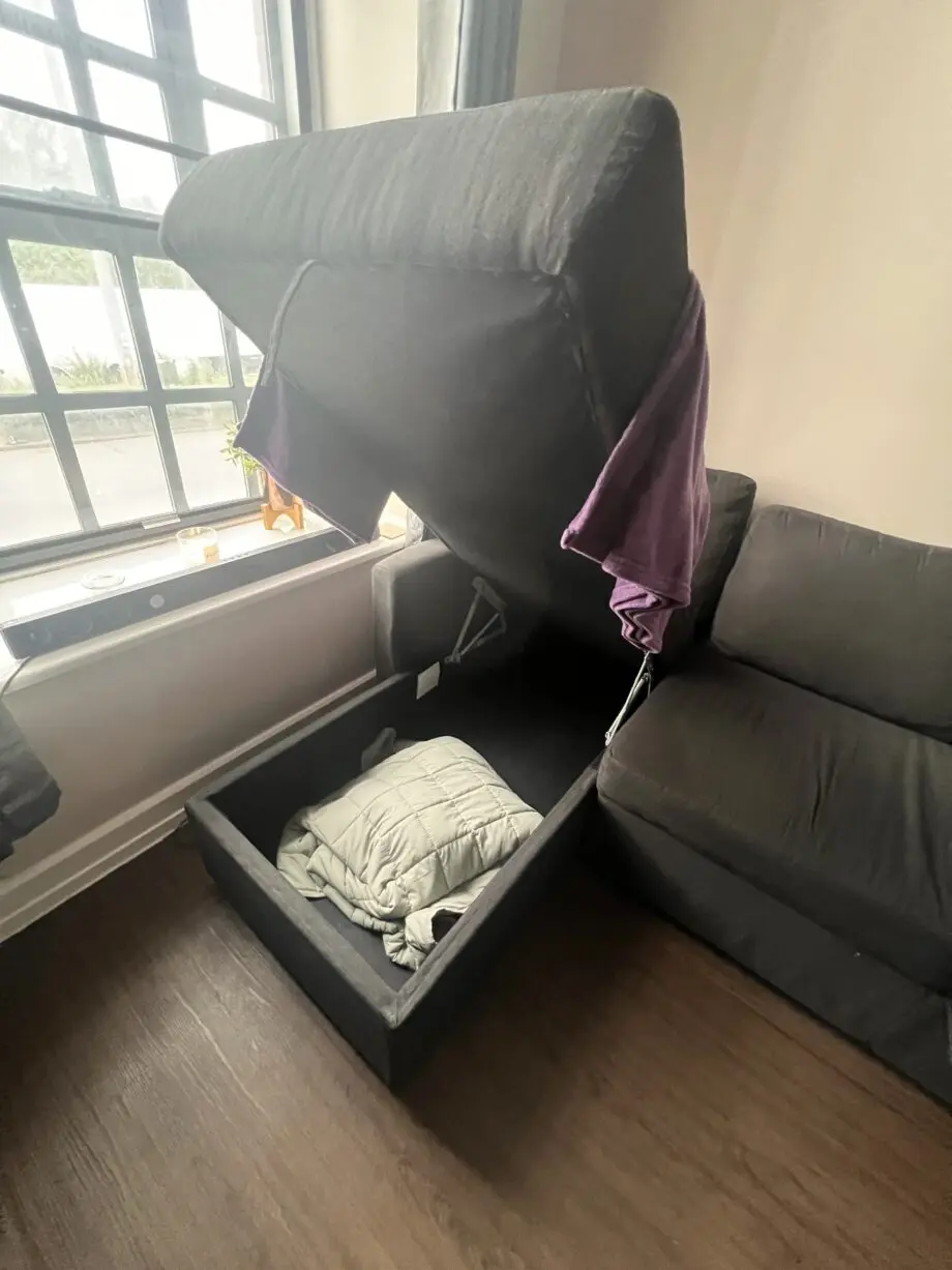 Habitat Reagan Left Hand Corner Chaise Sofa Bed - Charcoal