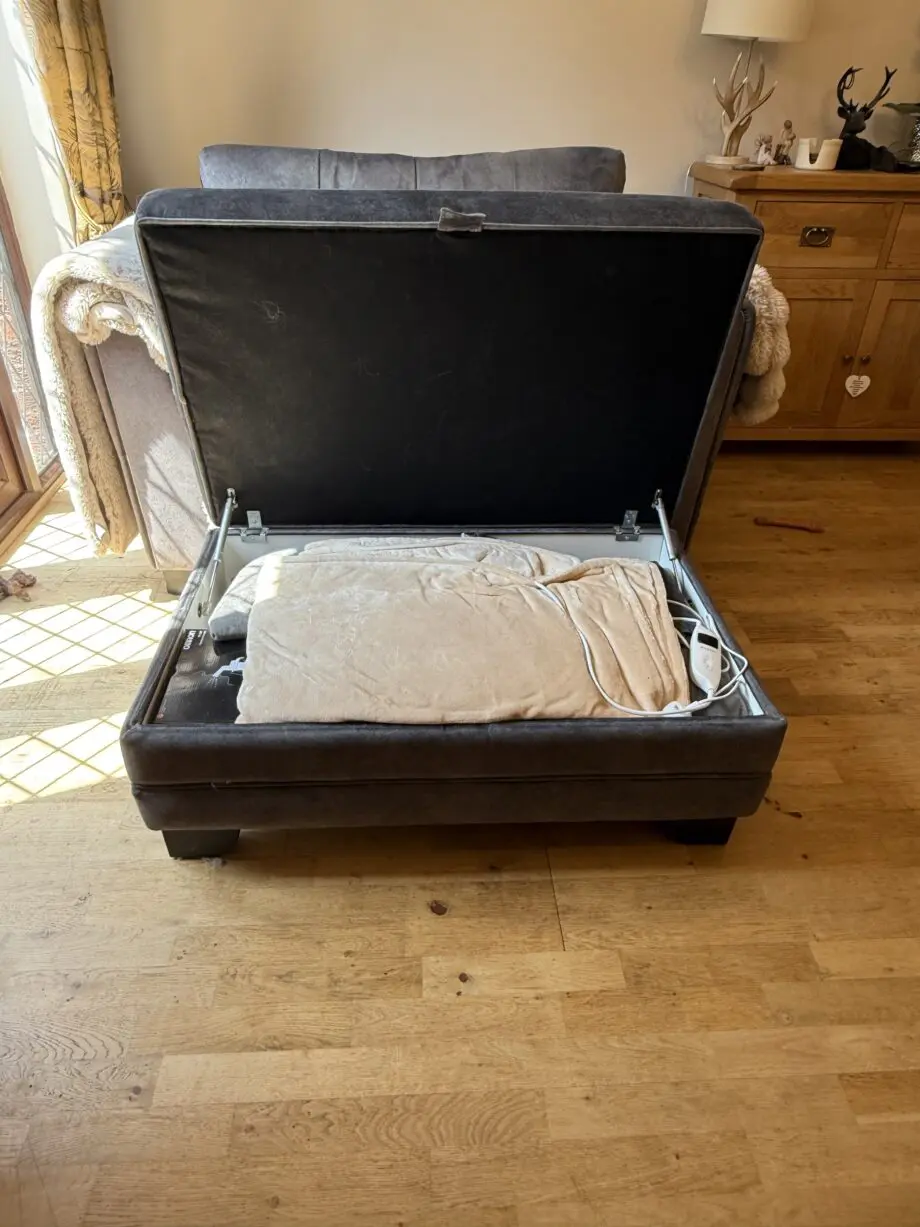 Furniture Village 3 seater & footstool