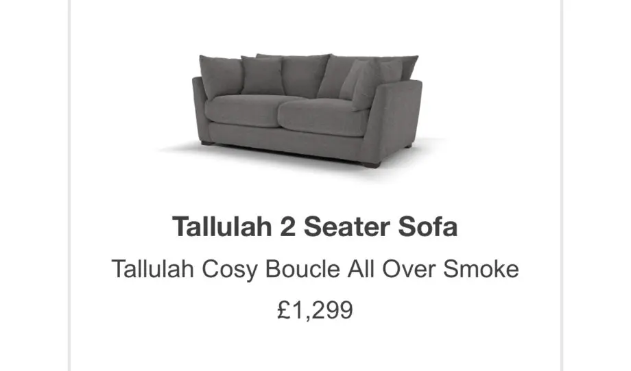 SOFOLOGY 2025 BOUCLE SOFA- colour “smoke” very comfy