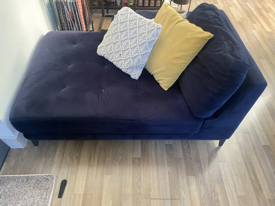 MADE Navy Blue Left-hand facing Chaise end corner sofa