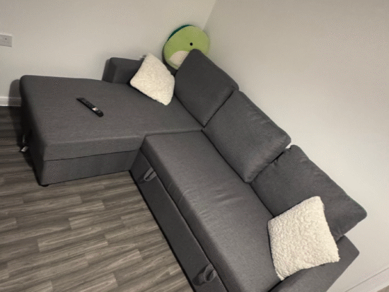 L-Shaped sofa bed 3 seater couch