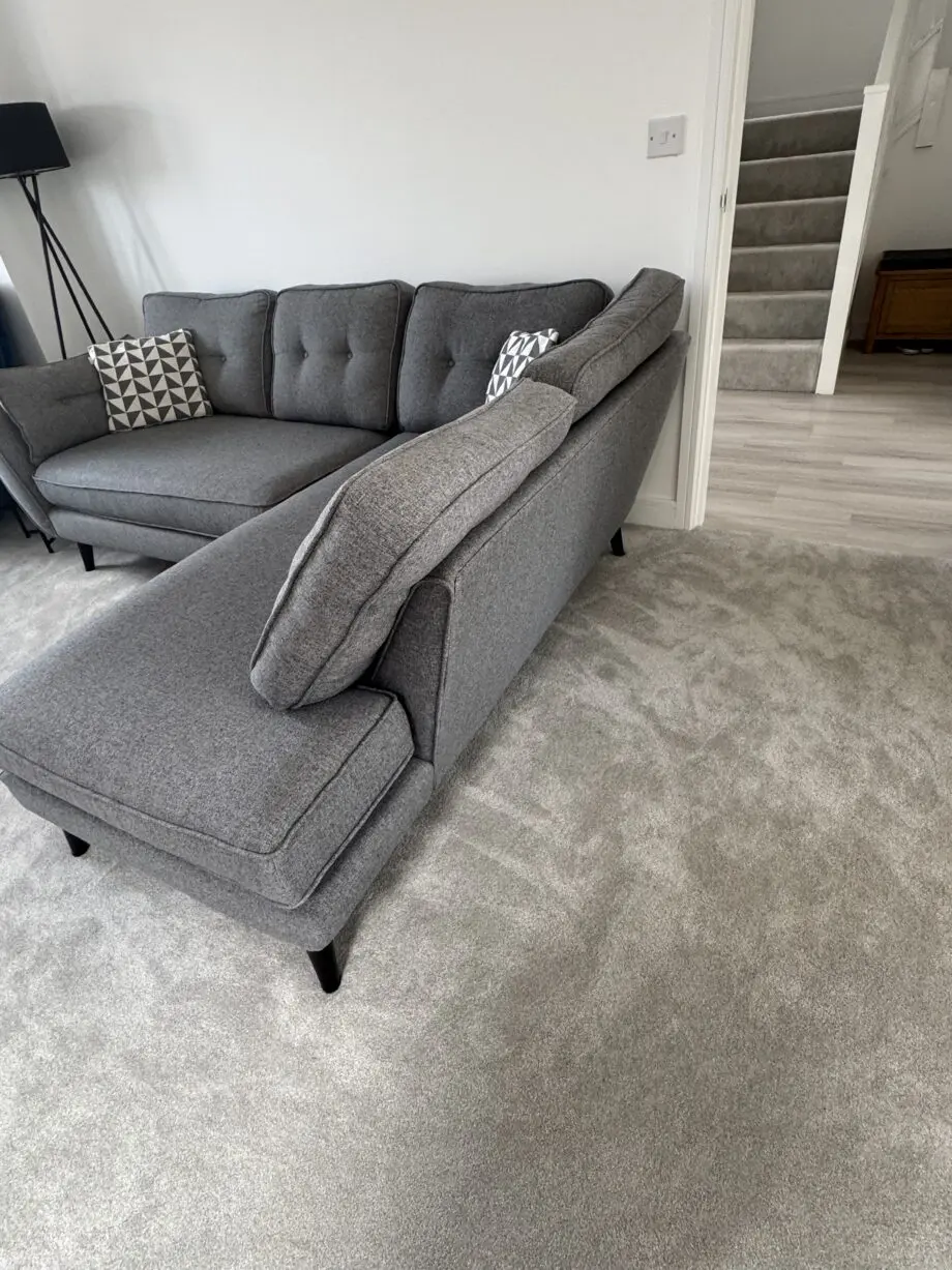 French Connection Zinc Grey Left Hand Corner Sofa