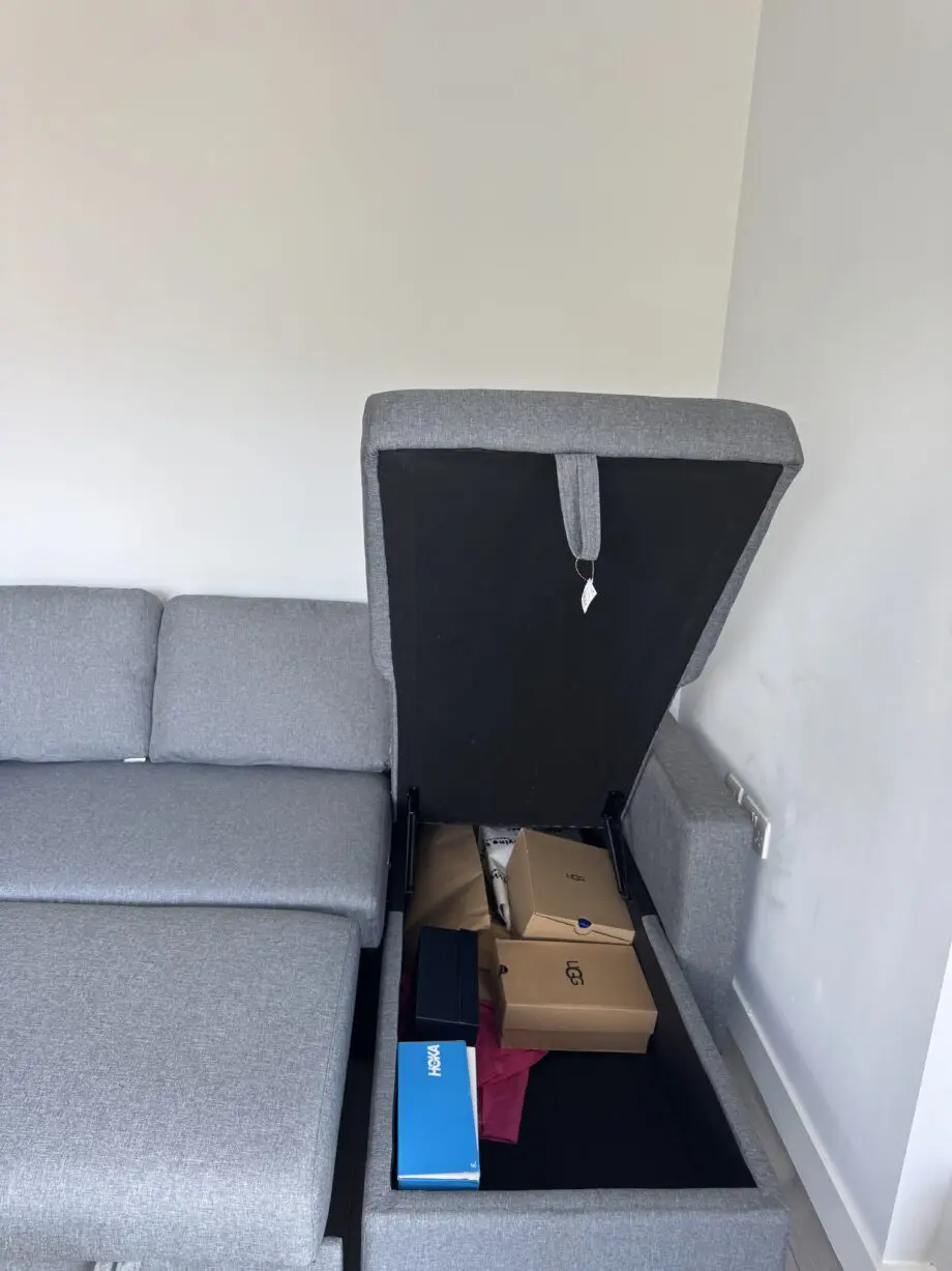 Grey corner sofa(sofa bed)