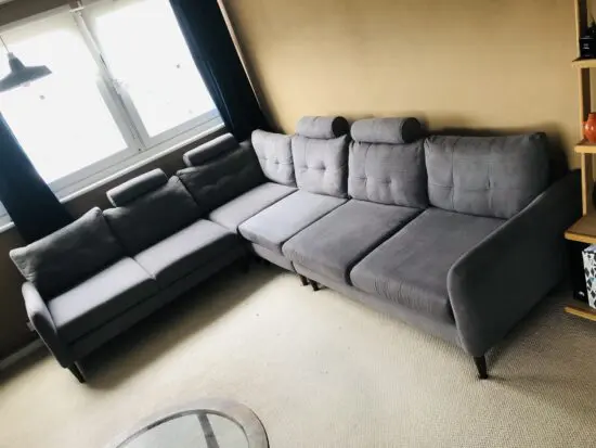 Beautiful fabric corner sofa