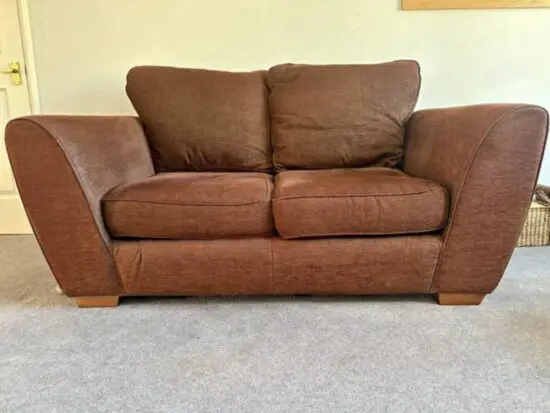 Next 2 seater brown sofa
