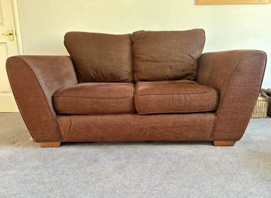 Next 2 seater brown sofa