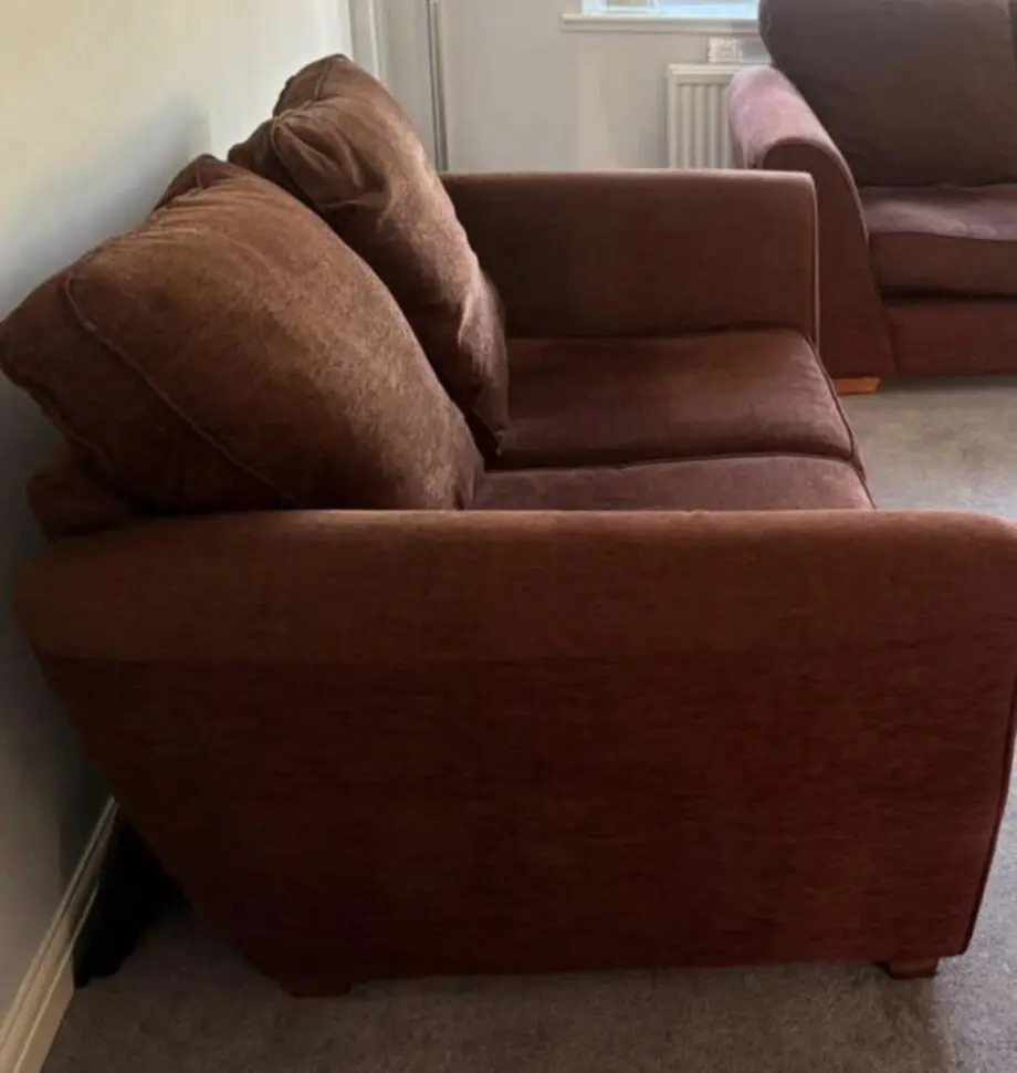Next 2 seater brown sofa