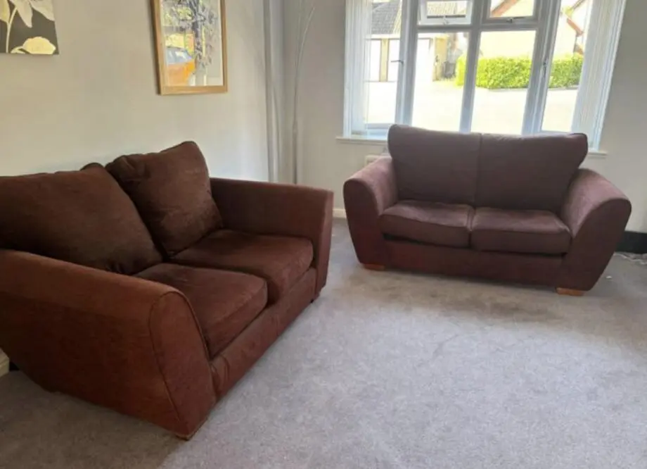 Next 2 seater brown sofa