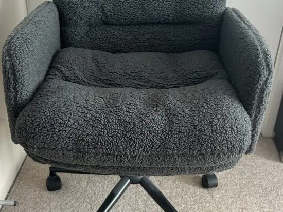 Faux Cashmere Chair with Adjustable Height