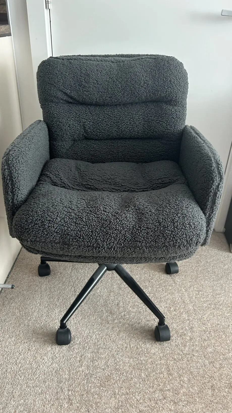Faux Cashmere Chair with Adjustable Height