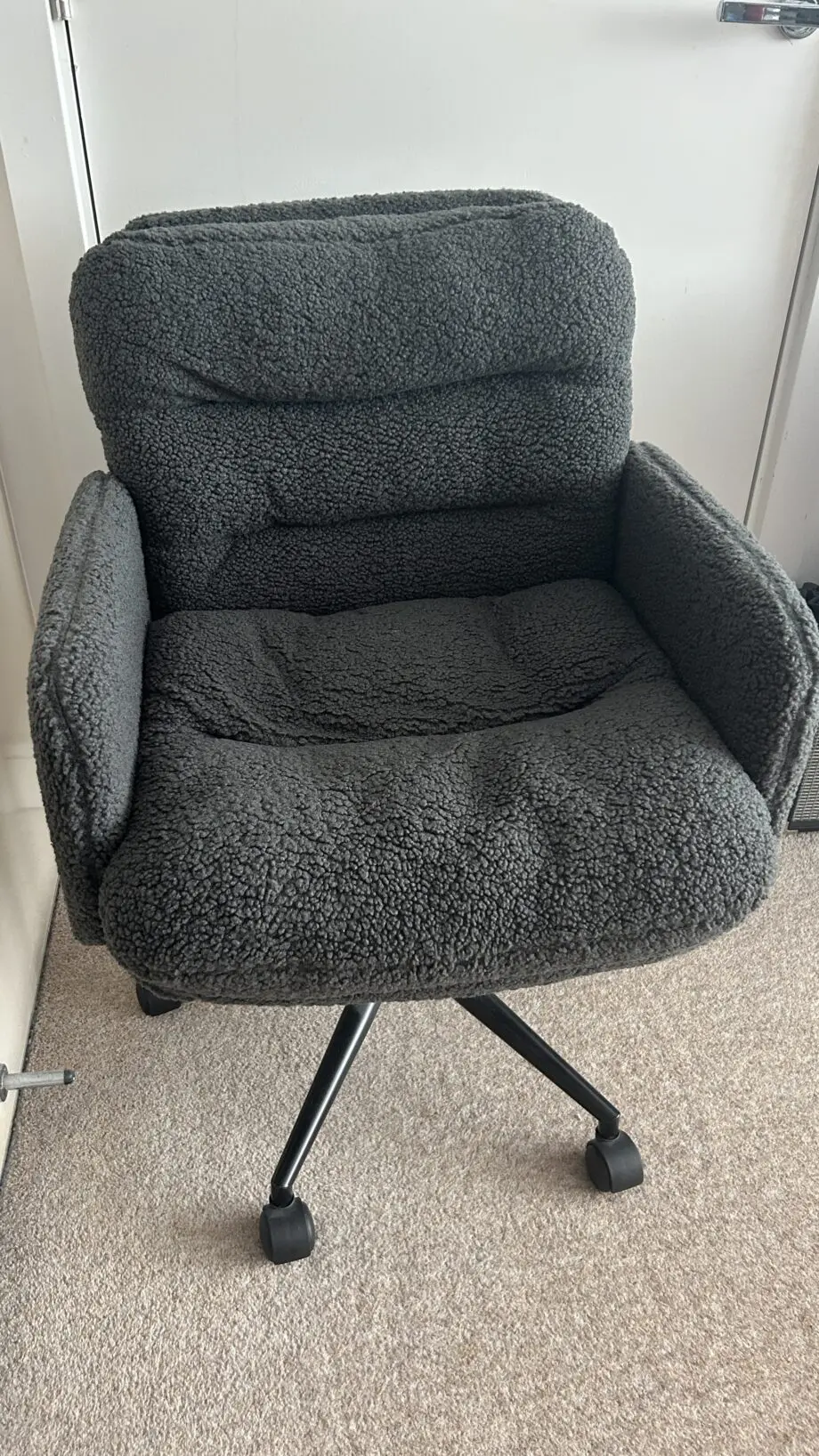 Faux Cashmere Chair with Adjustable Height