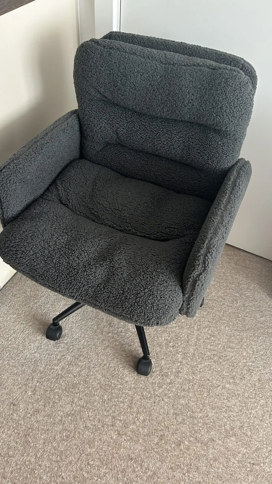 Faux Cashmere Chair with Adjustable Height