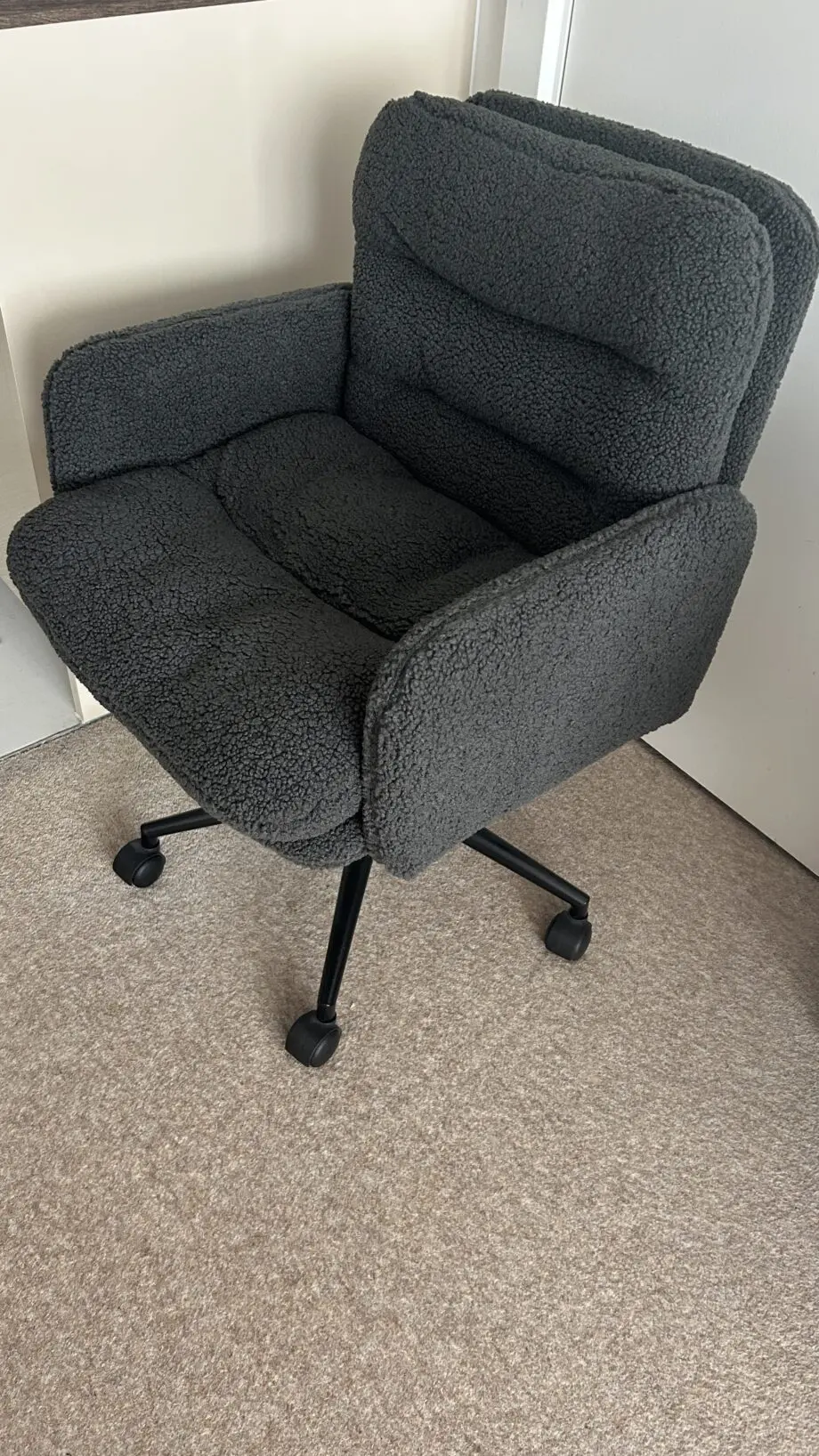 Faux Cashmere Chair with Adjustable Height
