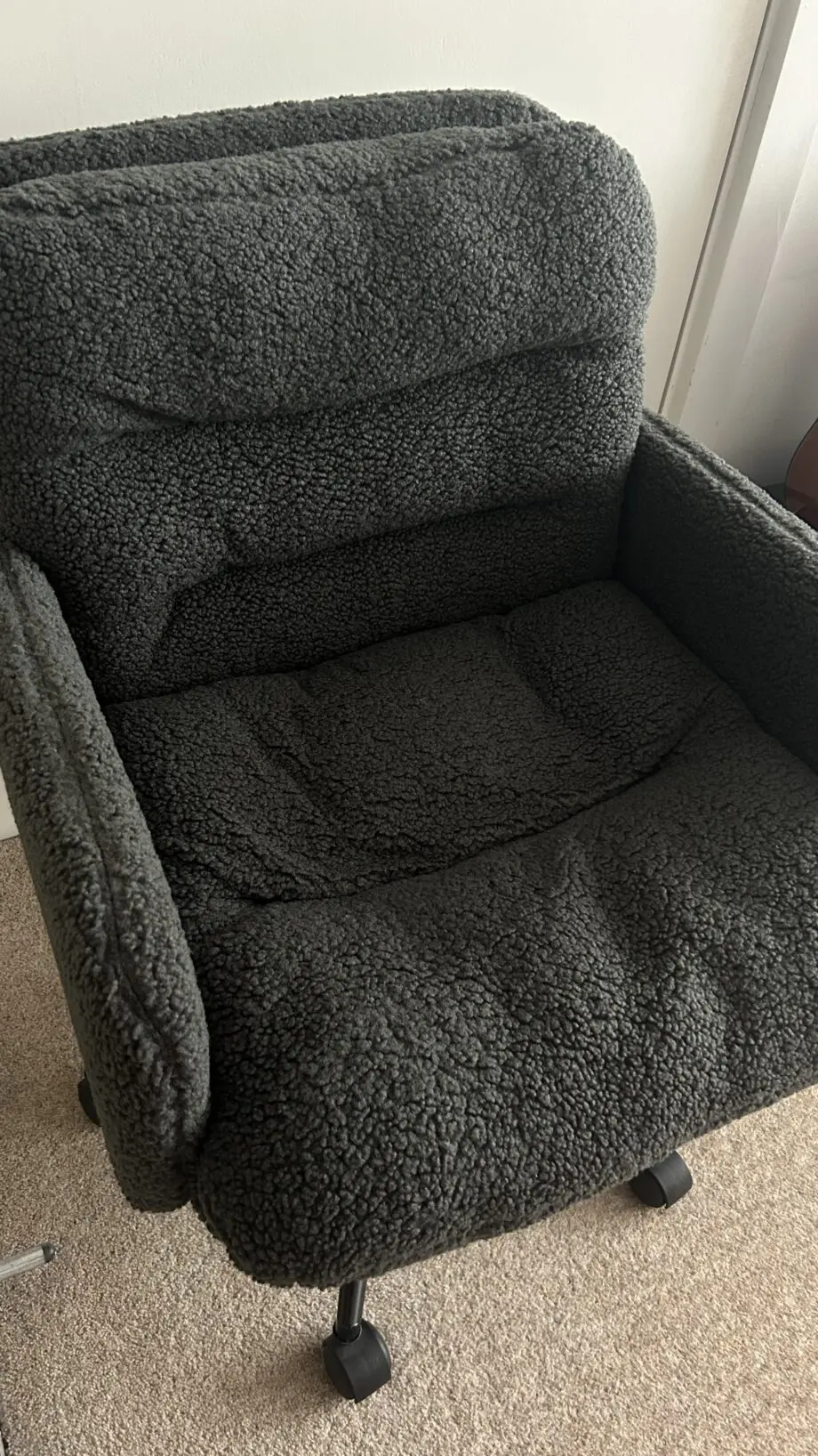 Faux Cashmere Chair with Adjustable Height