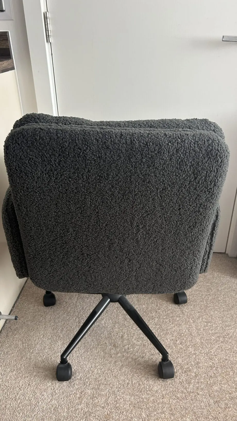 Faux Cashmere Chair with Adjustable Height