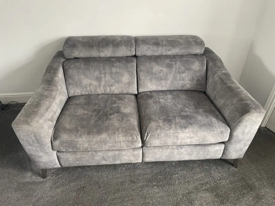 Grey Suede 2 seater electric recliner