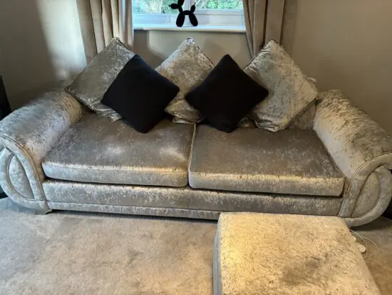dfs gabriella 4 seater sofa and foot stool