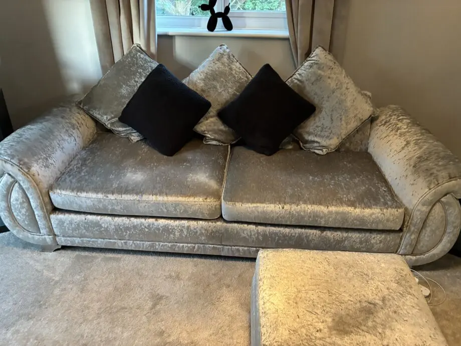 dfs gabriella 4 seater sofa and foot stool