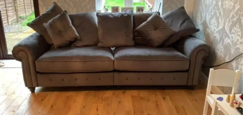 Sofa Club Windsor Scatter Back 4 Seater Sofa Dark Grey