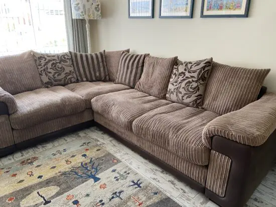 DFS Brown/Beige Corner Sofa