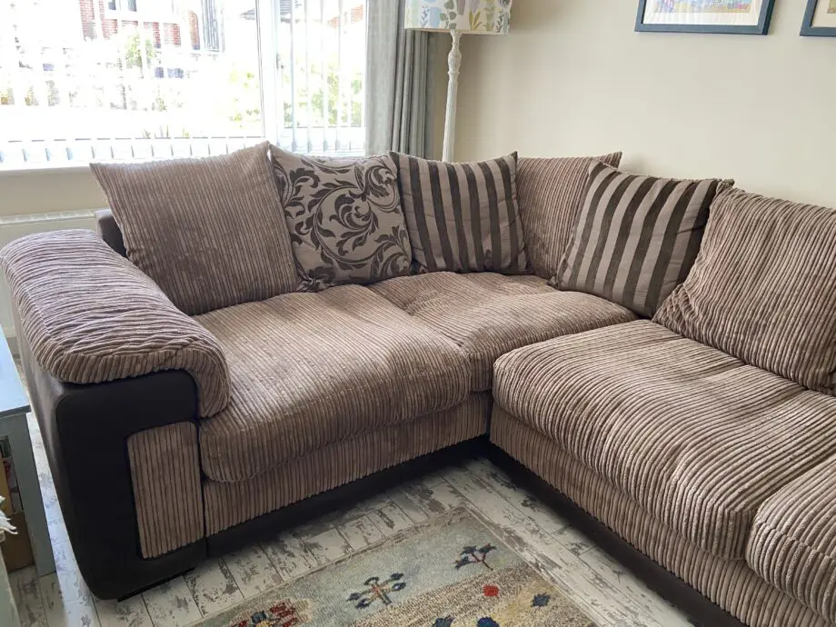 DFS Brown/Beige Corner Sofa