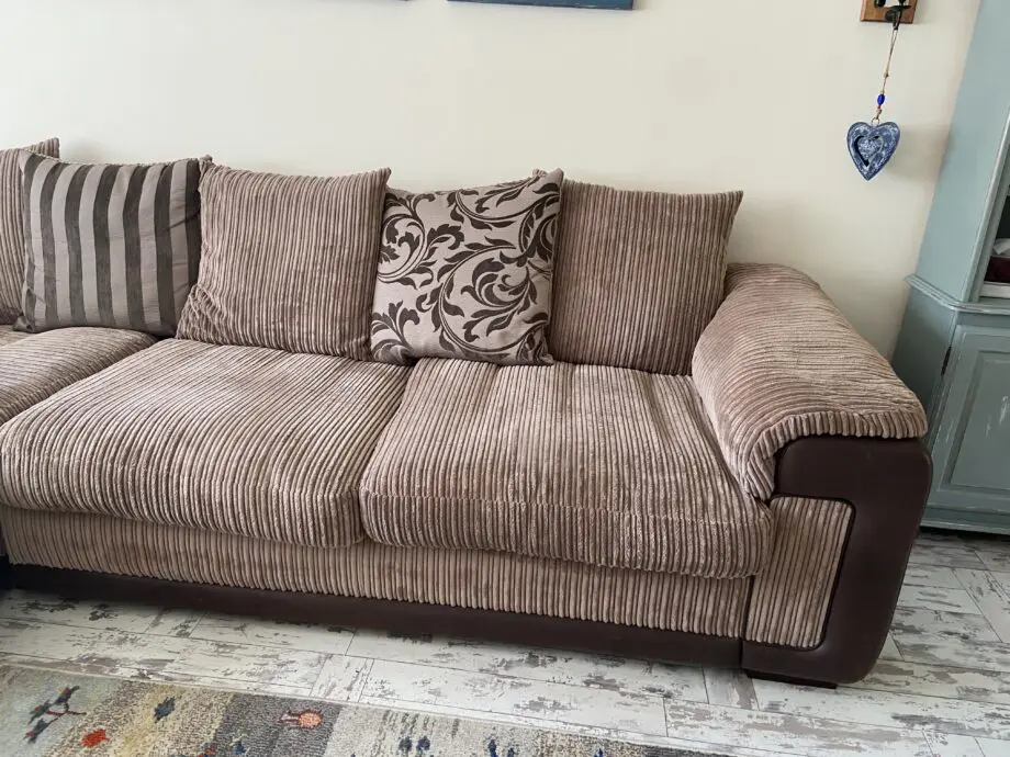 DFS Brown/Beige Corner Sofa