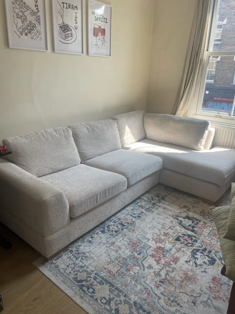 Beige Next left hand large sofa