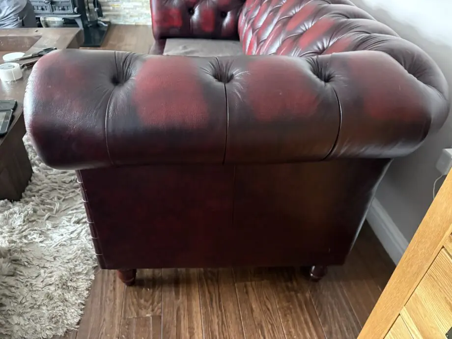Hand Made Chesterfield 3 Seater in Antique Red