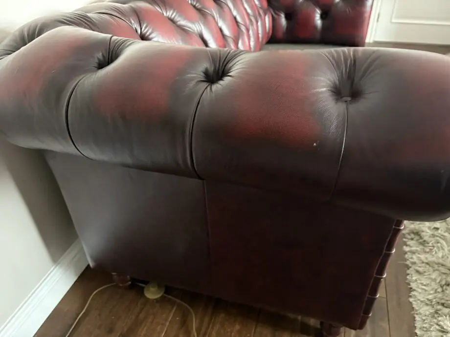 Hand Made Chesterfield 3 Seater in Antique Red