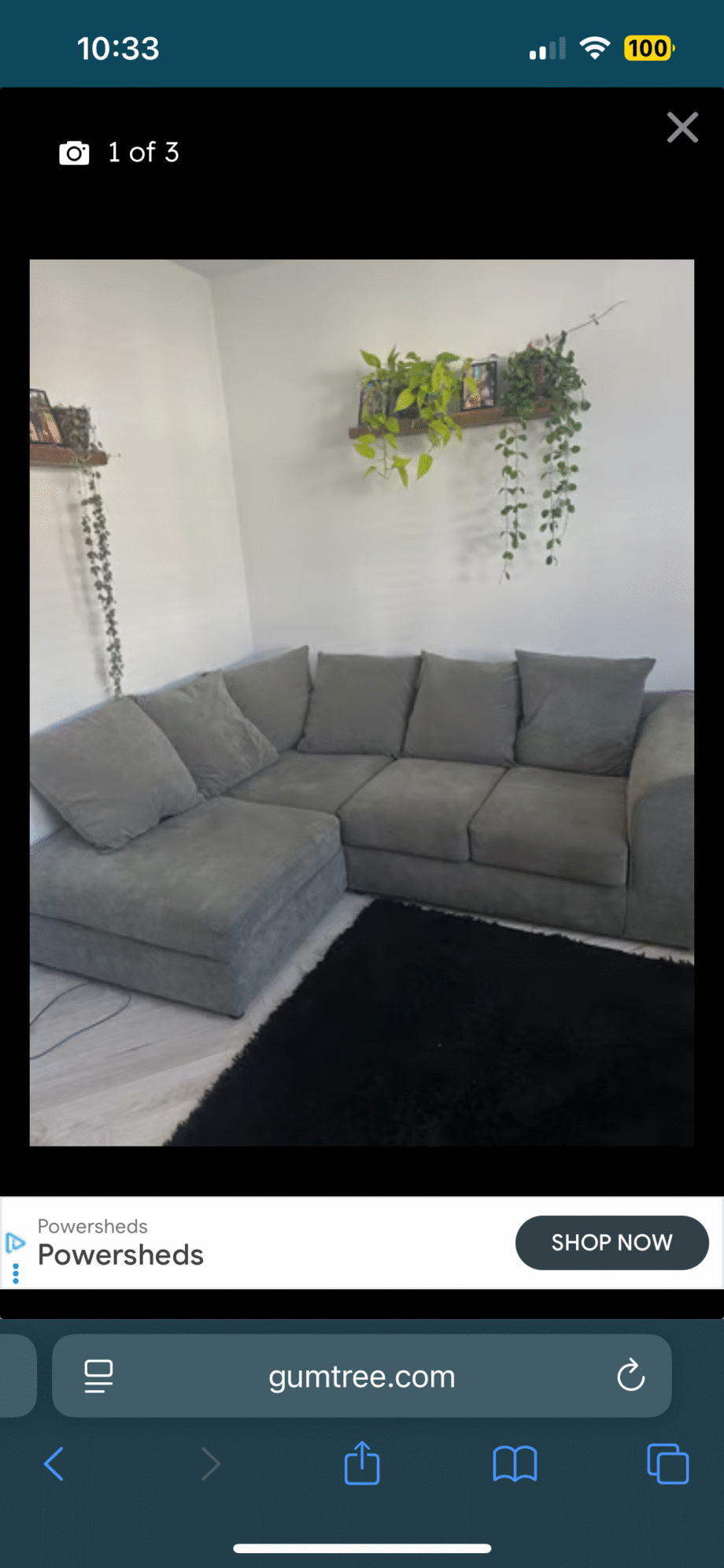 Grey sofa club corner sofa